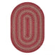 Apple Pie Red Jute Braided Rugs Oval