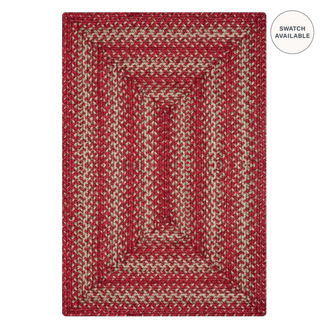 Apple Pie Red Braided Jute Area Rug