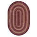 Autumn Maple Burgundy Jute Braided  Rugs Oval
