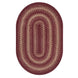 Autumn Maple Burgundy Jute Braided  Rugs Oval