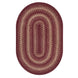 Autumn Maple Burgundy Jute Braided Oval Rugs