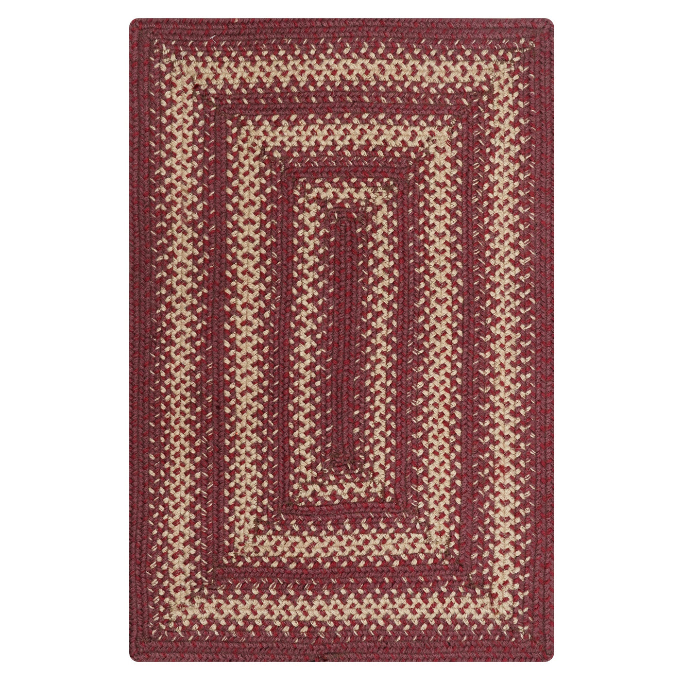 Autumn Maple Burgundy Jute Braided Rectangular Rugs