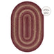 Autumn Maple Burgundy Jute Braided Oval Rugs