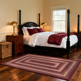 Autumn Maple Burgundy Jute Braided Rugs
