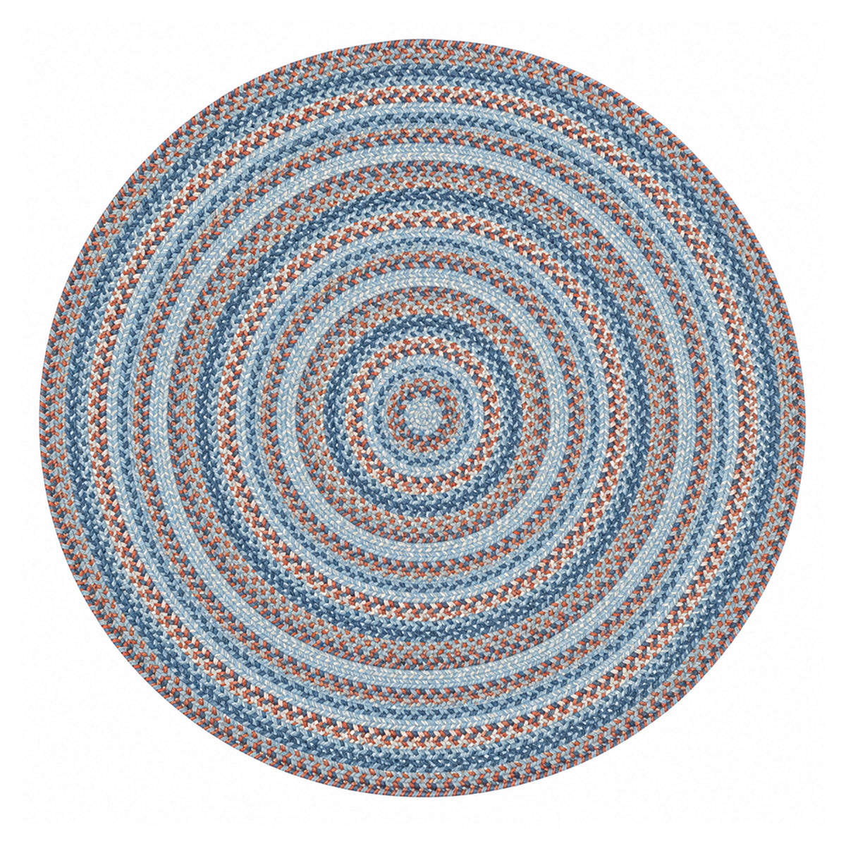 Cape Cod Blue Jute Braided Round Rugs