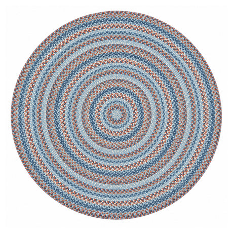 Cape Cod Blue Jute Braided Round Rugs