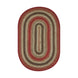 Chester Red Braided Jute  Rug Oval