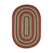 Chester Red Braided Jute Oval Rug