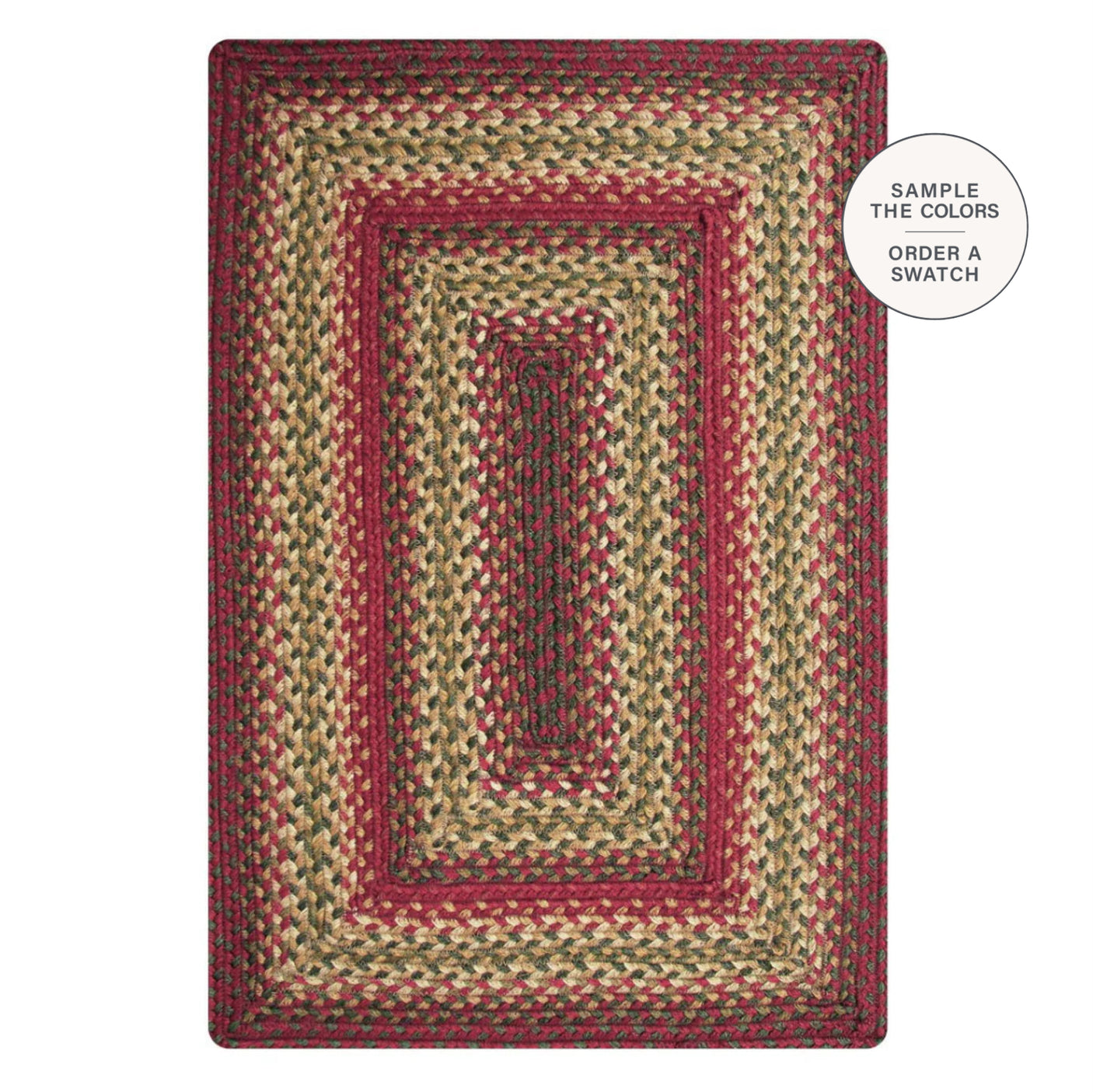 Cider Barn Red Jute Braided Rug