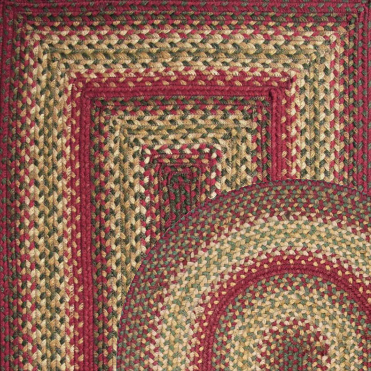 Cider Barn Red Jute Braided Rug