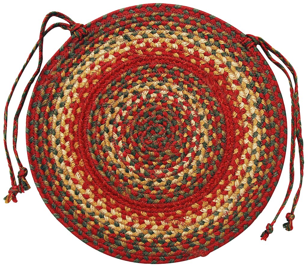 Cider Barn Red Jute Braided Chairpad