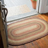 Gingerbread Jute Brown Oval Braided Rugs
