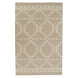 Dune Warm Brown Diamond Jute Rug with White Dotted Lines and Premium Cotton Backing