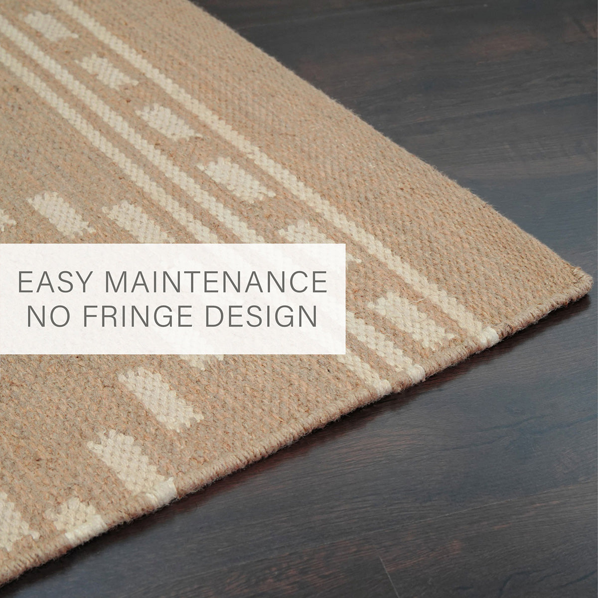 Dune Diamond Weaves Premium Jute Rug With Backing