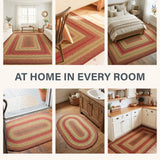 Cider Barn Red Jute Braided Rug