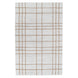 Faye Hand Embroidered Jute Windowpane Rug with Cotton Backing, Linen White & Beige
