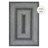 Flint Hill Grey Jute Braided Area Rugs