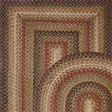 Gingerbread Jute Brown Oval Braided Rugs