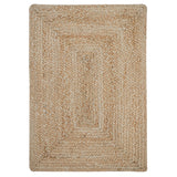 George Premium Hand Spun Jute Braided Area Rug, Won't Fray or Shed, Superior Golden Tone