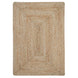 George Premium Hand Spun Jute Braided Area Rug, Won't Fray or Shed, Superior Golden Tone
