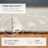 Dune Warm Brown Diamond Jute Rug with White Dotted Lines and Premium Cotton Backing
