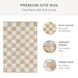 Mesa Handwoven Reversible Jute Checkered Area Rug in Tan and Linen White