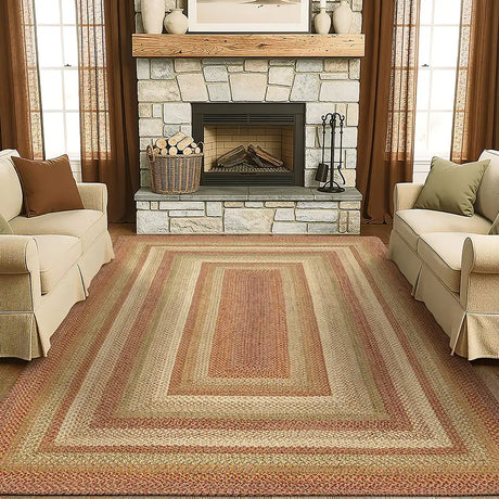 Harvest Beige Braided Jute Area Rugs