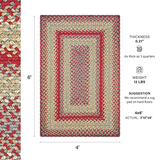 Cider Barn Red Jute Braided Rug