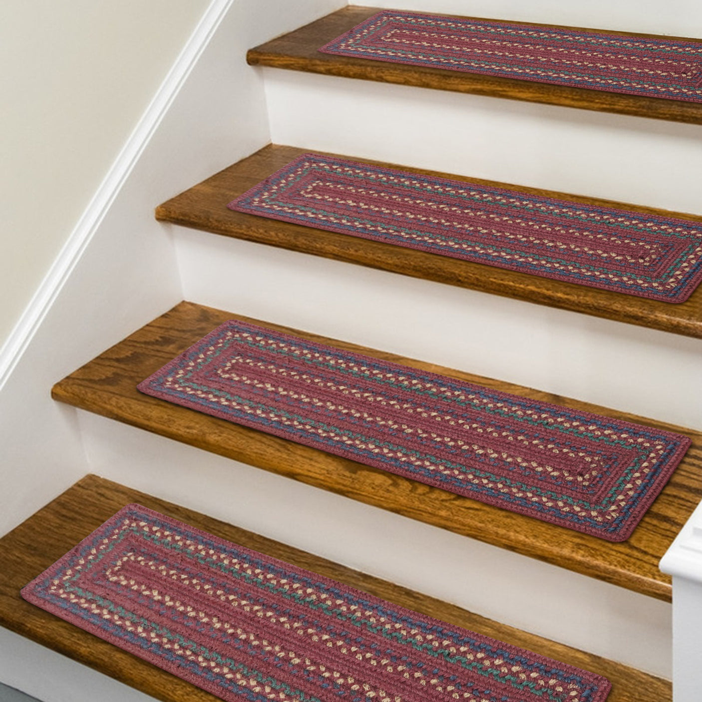 Jamestown Burgundy Jute Stair Tread
