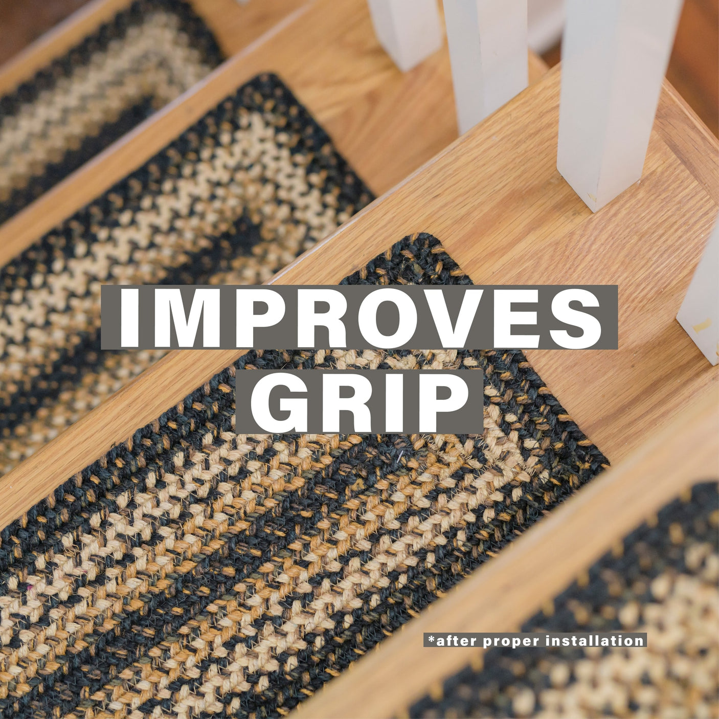 Kilimanjaro Black - Color Jute Stair Tread