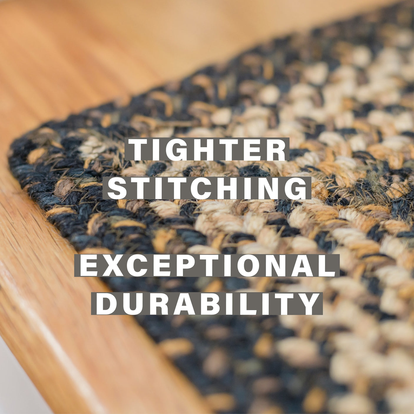 Kilimanjaro Black - Color Jute Stair Tread