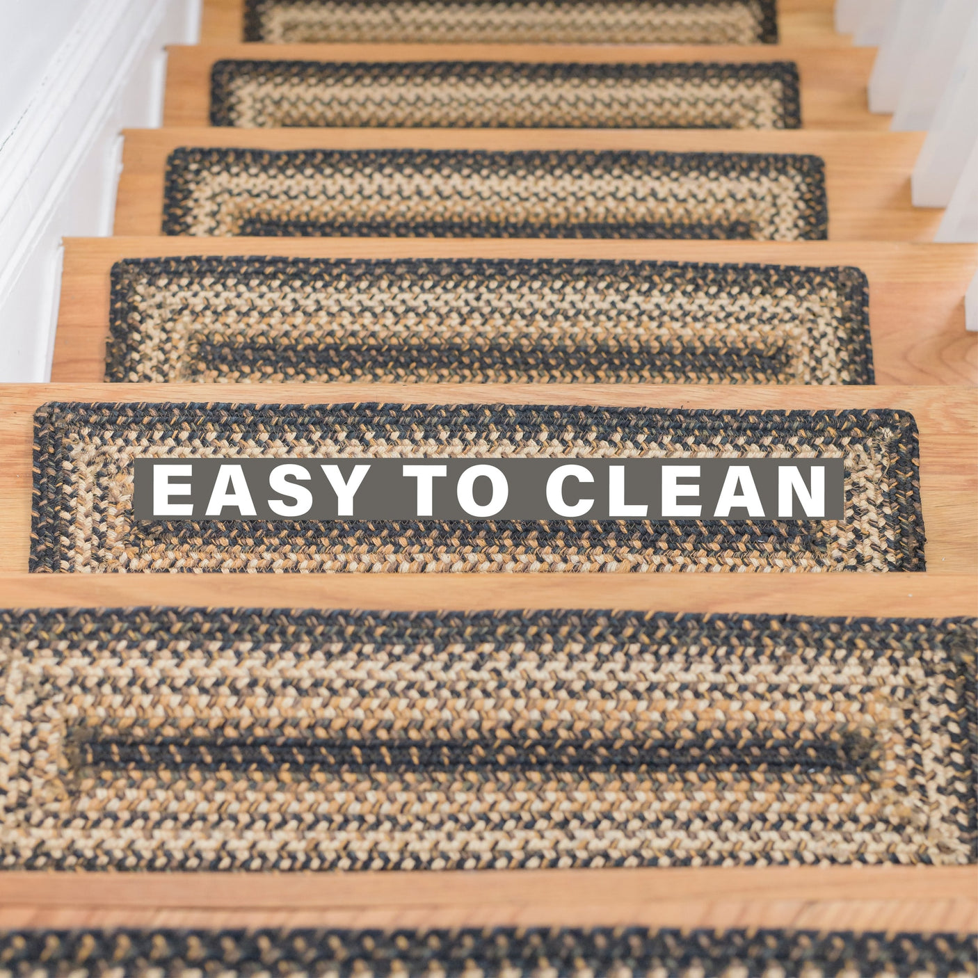 Kilimanjaro Black - Color Jute Stair Tread