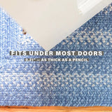 Denim Blue Braided Oval Jute Rugs