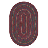 Jamestown Burgundy Jute Braided  Rug Oval