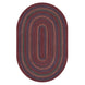 Jamestown Burgundy Jute Braided  Rug Oval