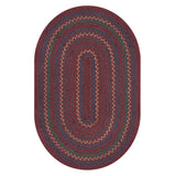 Jamestown Burgundy Jute Braided  Rug Oval