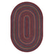 Jamestown Burgundy Jute Braided  Rug Oval