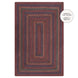 Jamestown Burgundy Jute Braided Rug