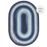 Juniper Blue Braided Oval Rugs