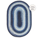 Juniper Blue Braided Oval Rugs