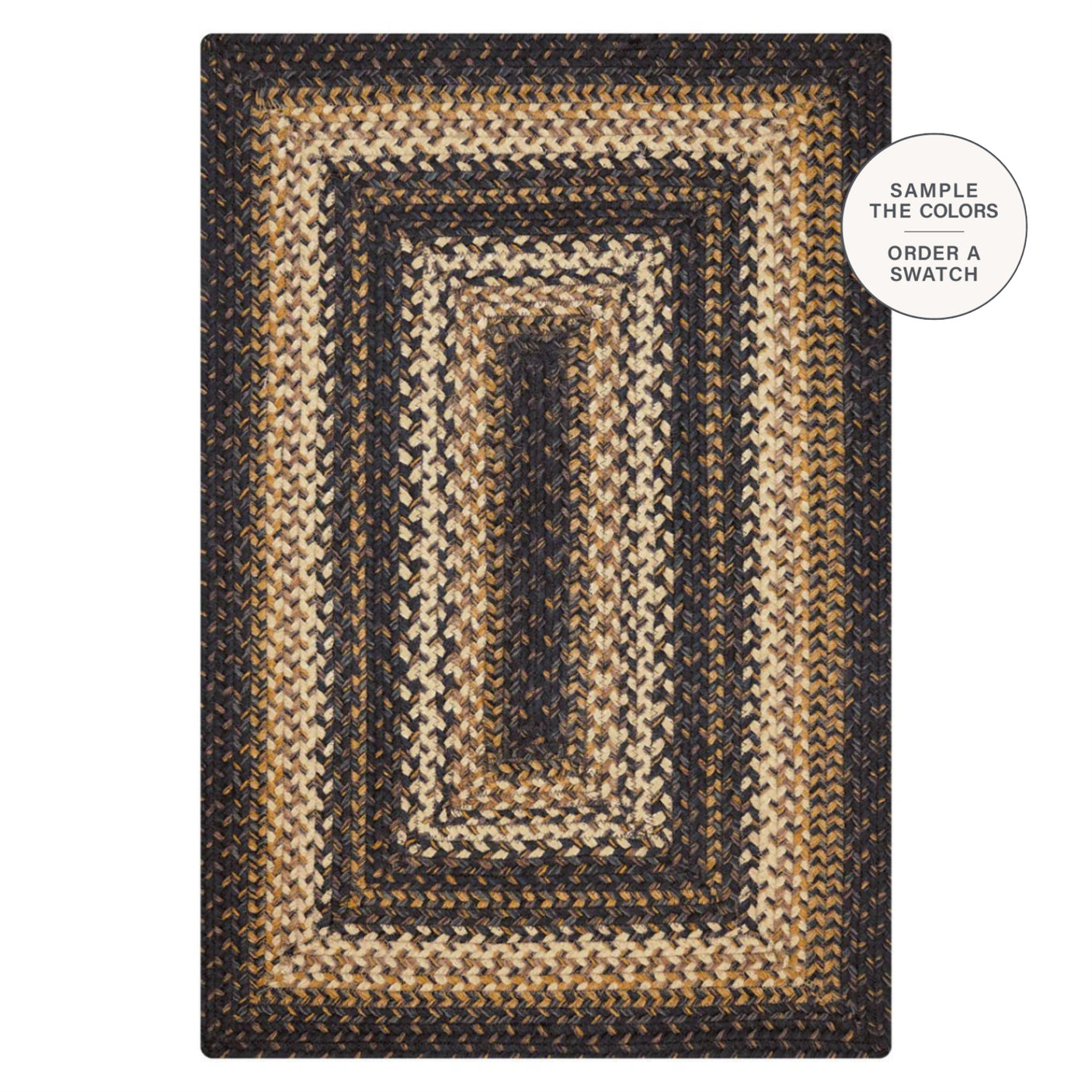 Kilimanjaro Black Braided Jute Rugs