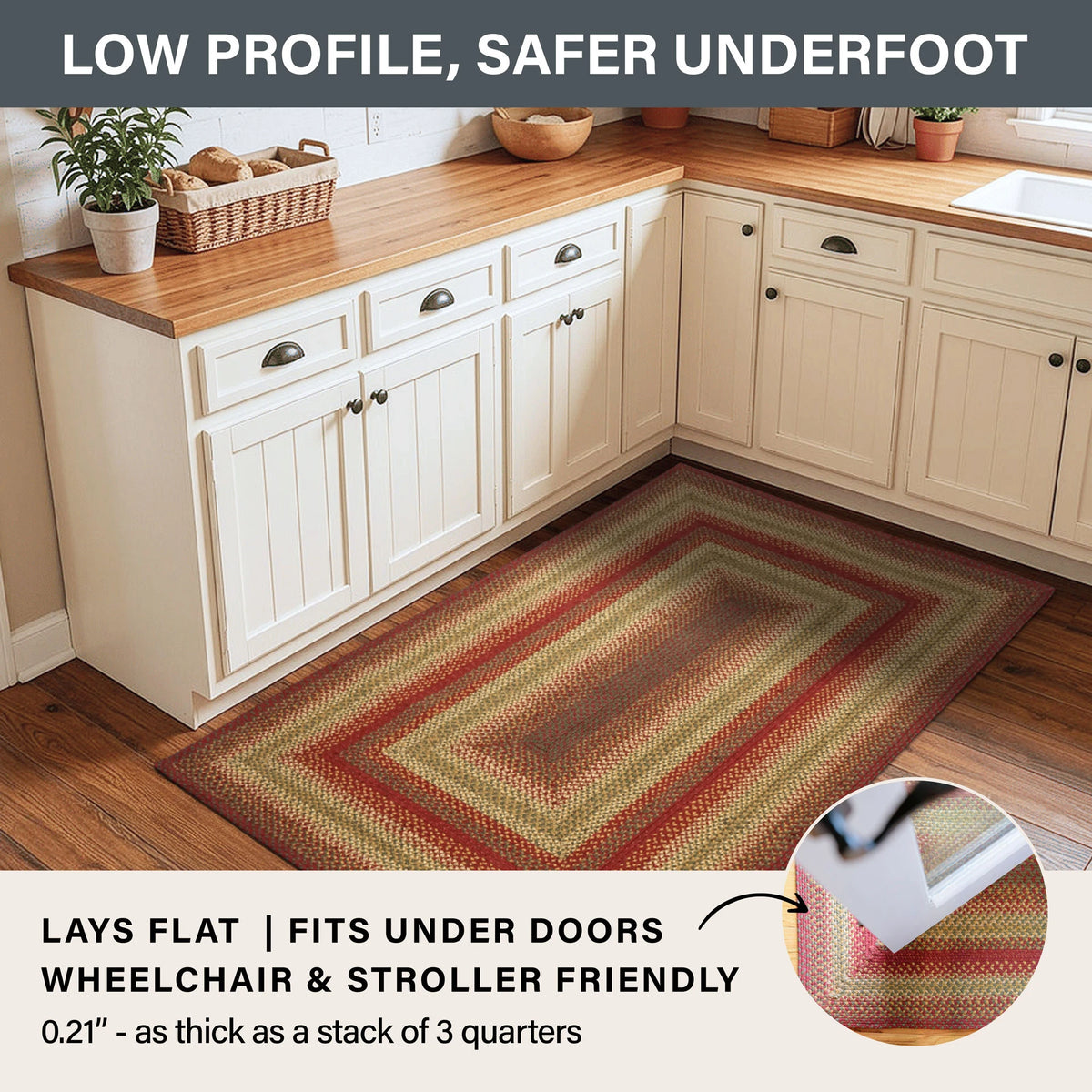 Cider Barn Red Jute Braided Rug
