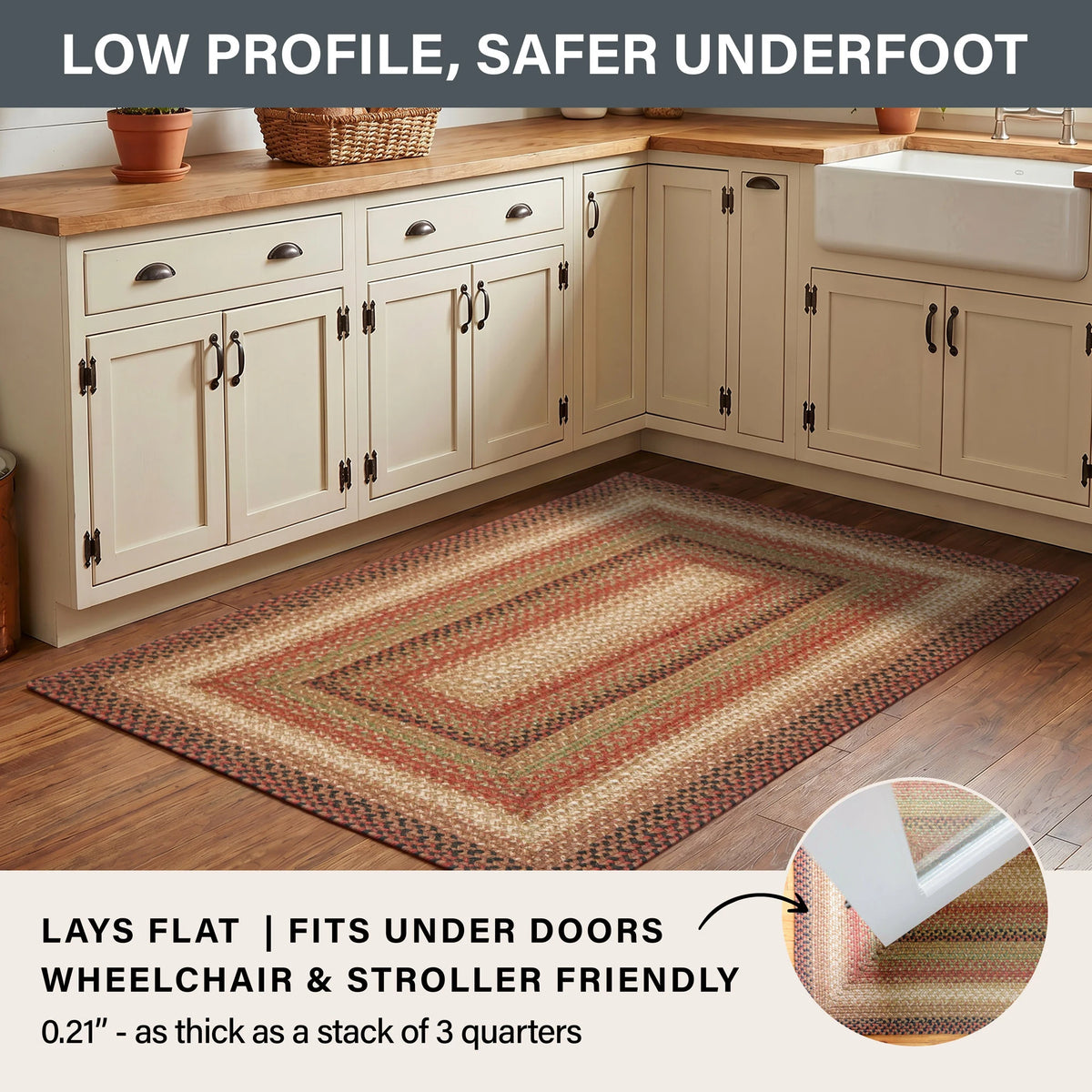 Gingerbread Jute Brown Oval Braided Rugs