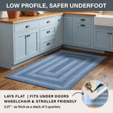 Denim Blue Braided Oval Jute Rugs