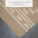 Dune Diamond Weaves Premium Jute Rug With Backing