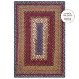 Log Cabin Step Multi Color Braided Rugs
