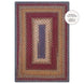 Log Cabin Step Multi Color Braided Rugs