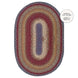 Log Cabin Step Multi Color Oval Braided Rug
