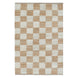 Mesa Handwoven Reversible Jute Checkered Area Rug in Tan and Linen White