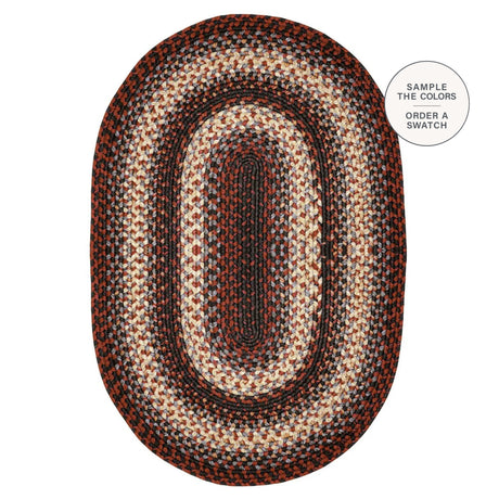 Montgomery Black Oval Braided Rugs